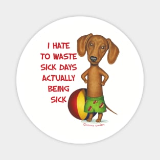 Funny cute Doxie Dachshund shirt beach fun mom and dad gift Magnet